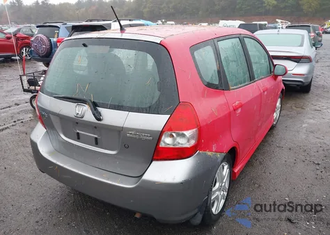 2007 Honda Fit Sport из США, поврежденный, VIN JHMGD38697S067142